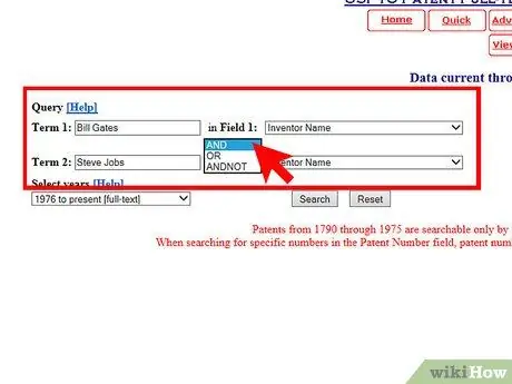 Поиск номеров патентов Шаг 5