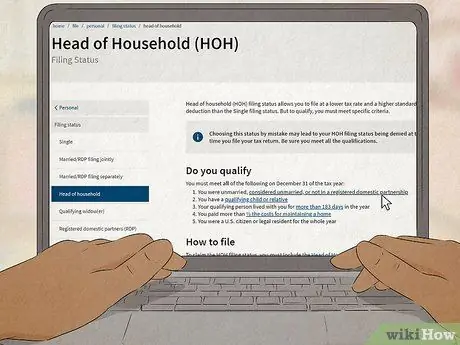 Подать заявление в качестве главы домохозяйства Шаг 2