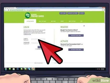 Проверка баланса на карте Greendot, шаг 2