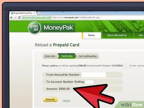 Проверка баланса на карте Greendot Шаг 3
