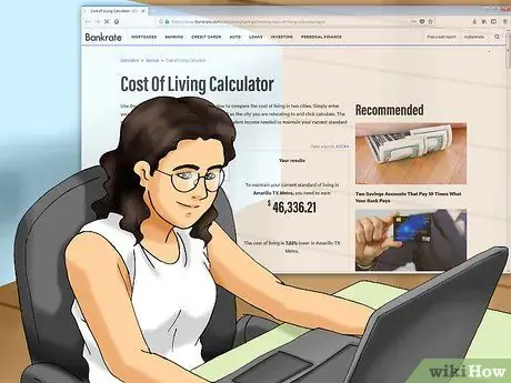 Сравните стоимость жизни между городами Шаг 1