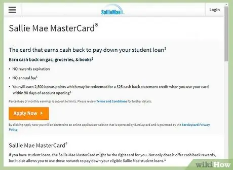 Платите Салли Мэй кредитной картой Шаг 1