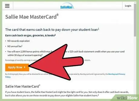 Платите Салли Мэй кредитной картой Шаг 2