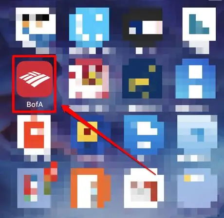 Заблокируйте и разблокируйте платежную карту Bank of America через мобильное приложение Bank of America. Шаг 1