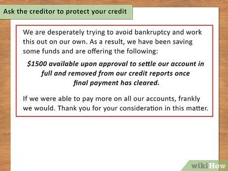 Напишите письмо о переговорах по долгу, шаг 11