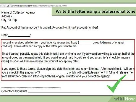 Напишите письмо о переговорах по поводу долга Шаг 13