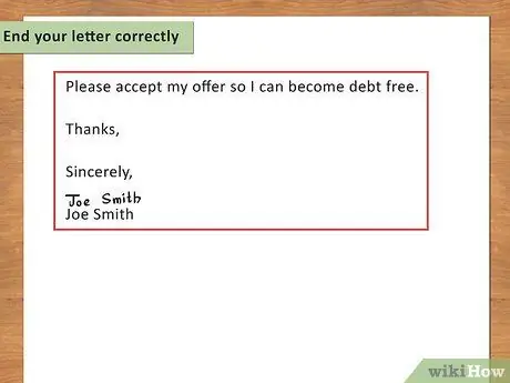 Напишите письмо о переговорах по поводу долга Шаг 14