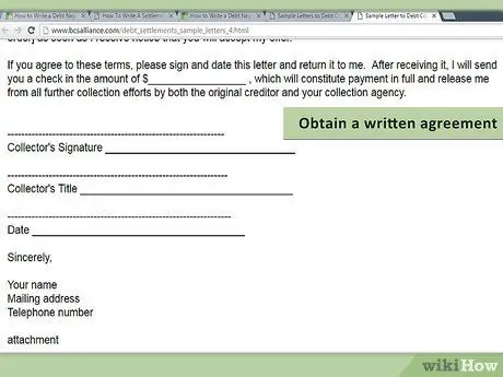 Напишите письмо о переговорах по долгу, шаг 18