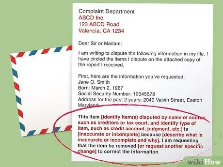 Оспаривание кредитного отчета Experian по почте Шаг 5