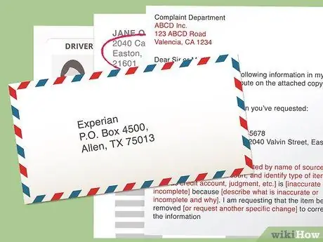 Оспаривание кредитного отчета Experian по почте Шаг 6