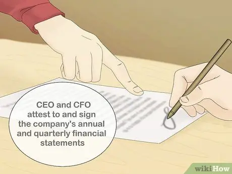 Соблюдайте Закон Сарбейнса-Оксли, шаг 3