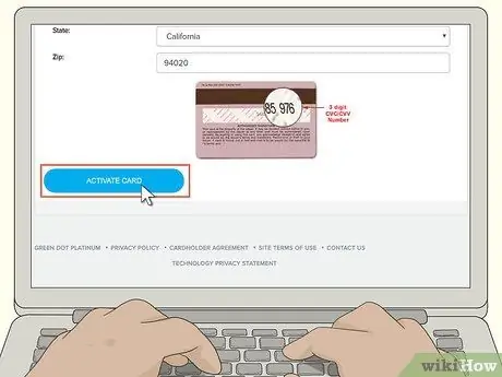 Зарегистрируйте карту Green Dot Card Шаг 7