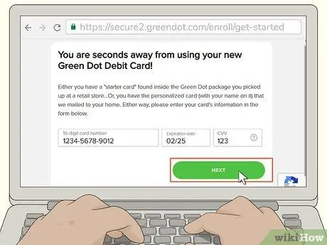 Зарегистрируйте карту Green Dot Card Шаг 3