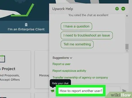 Обратитесь в службу поддержки на этапе 14 Upwork