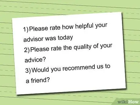 Напишите опрос об удовлетворенности клиентов. Шаг 3