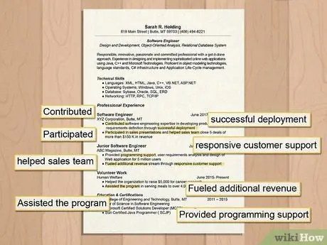 Избегайте распространенных ошибок при резюме, шаг 1