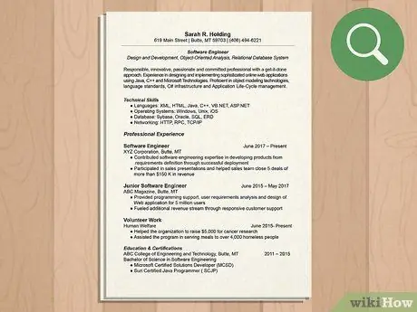 Избегайте распространенных ошибок при составлении резюме Шаг 6