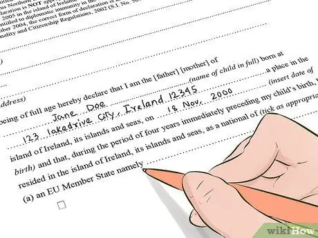 Получите ирландское гражданство Шаг 2
