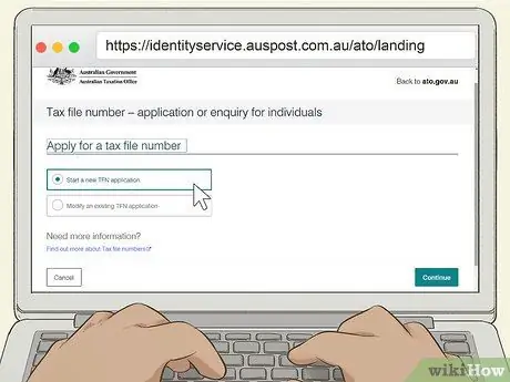 Получите номер налогового файла, шаг 2