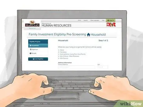 Подать заявку на продовольственные талоны в Мэриленде Шаг 1