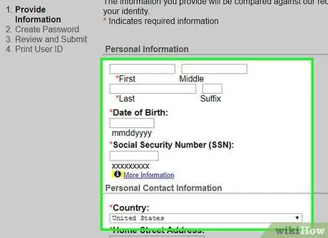 Изменение прямого депозита социального обеспечения Шаг 4