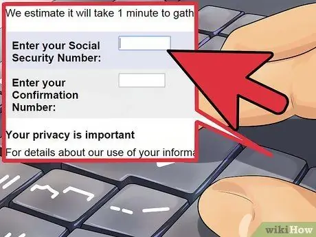 Определите статус заявления о социальном обеспечении Шаг 2