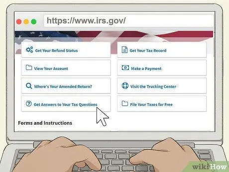 Поговорите с агентом IRS Шаг 2