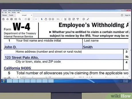 Заполните форму W4 как супружеская пара Шаг 2