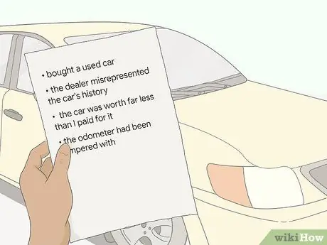 Подать в суд на автодилера за введение в заблуждение Шаг 1