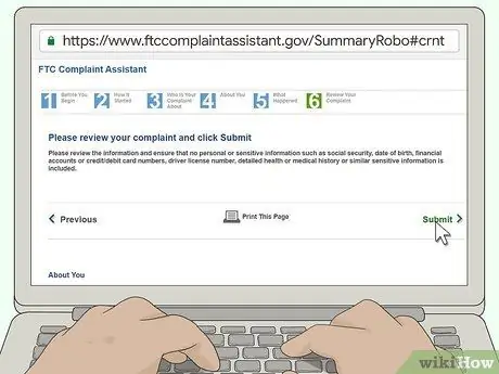 Сообщить о телемаркетинге Шаг 4