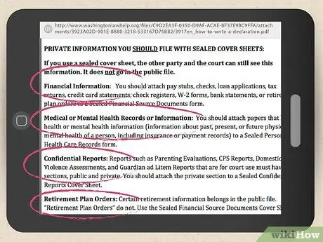 Напишите декларацию о семейном праве в штате Вашингтон Шаг 16