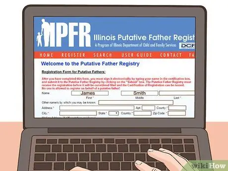 Зарегистрируйте отцовство в качестве отца, не состоящего в браке Шаг 4