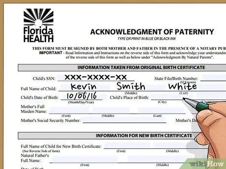 Зарегистрируйте отцовство в качестве отца, не состоящего в браке Шаг 9