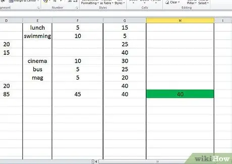 Создайте таблицу бюджета (подростки) Шаг 11