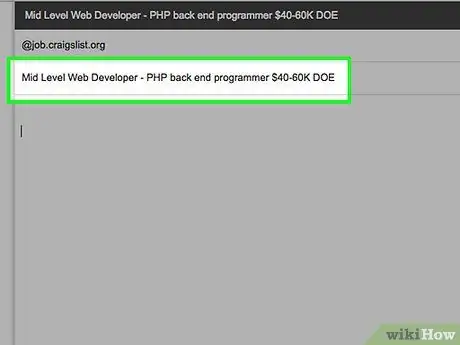 Ответить на объявление о вакансии на Craigslist Шаг 5