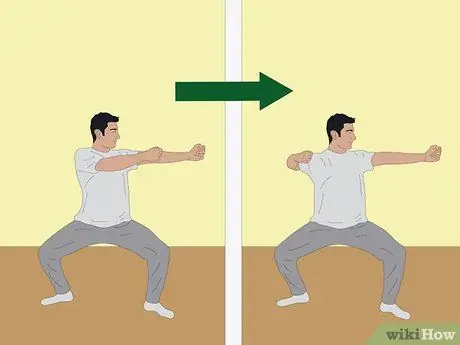 Выполнение основных техник цигун, шаг 2