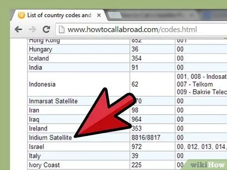 Позвоните по номеру спутникового телефона Шаг 2