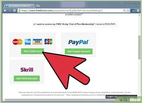 Подтвердите свою кредитную карту на Freelancer Шаг 6