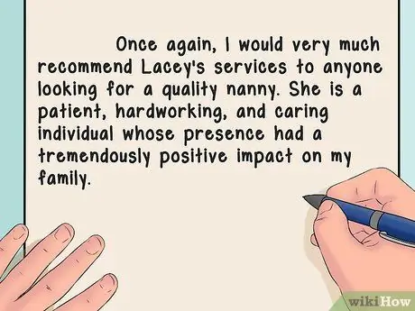 Напишите рекомендательное письмо для няни Шаг 11