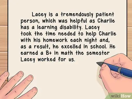 Напишите рекомендательное письмо для няни Шаг 5