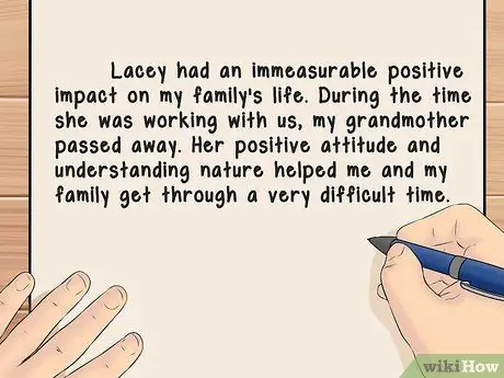 Напишите рекомендательное письмо для няни Шаг 6