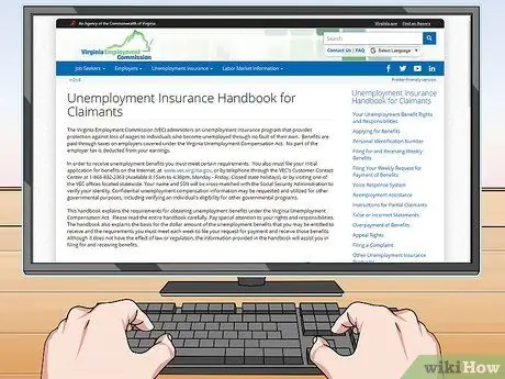 Заявление о безработице в Вирджинии Шаг 1