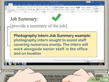 Создание шаблона описания вакансии Шаг 3