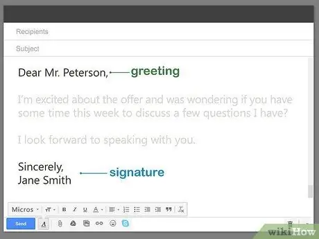 Спросите о зарплате по электронной почте Шаг 5