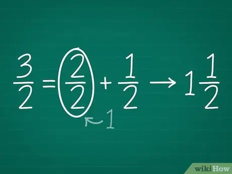 Превратите неправильную дробь в смешанное число Шаг 10