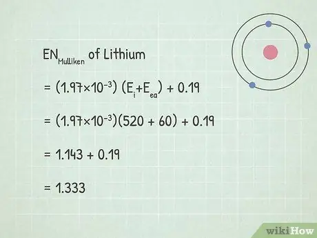 Расчет электроотрицательности Шаг 12