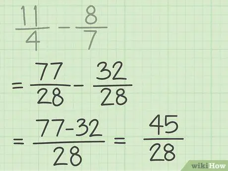 Вычесть дроби, шаг 10