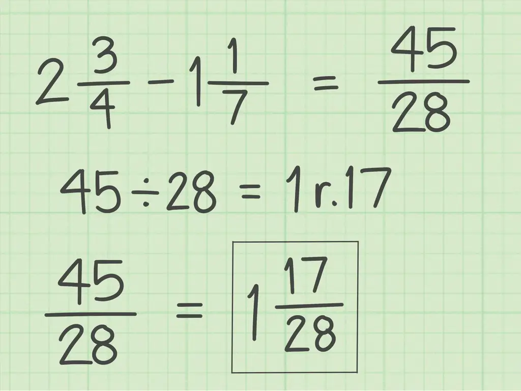 Как вычитать дроби: 11 шагов (с изображениями)