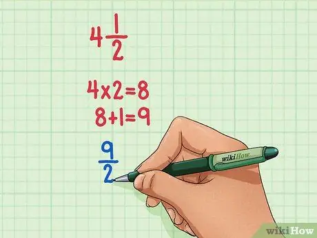 Умножение смешанных чисел, шаг 2