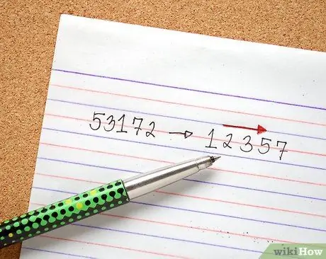 Найдите медиану набора чисел Шаг 1